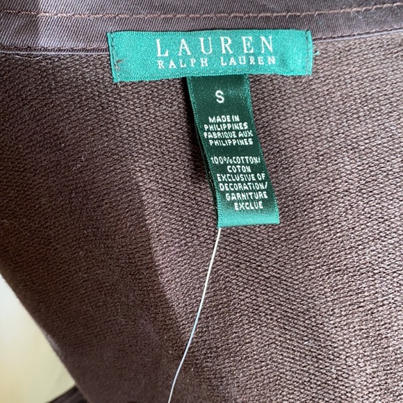 Ralph Lauren brown cotton zip vest, S, NWT - Picture 9 of 10